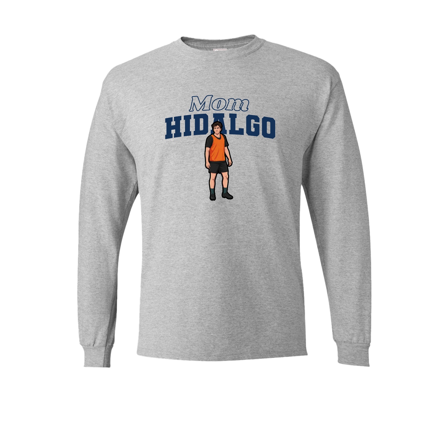 Long Sleeve Tee — Mothers Day Block in Grey