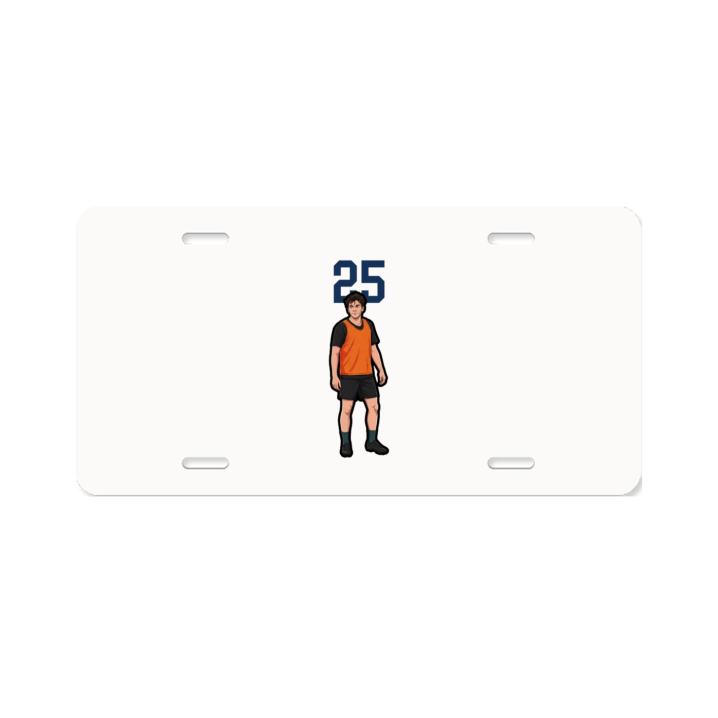 License Plate — Number Top in Classic