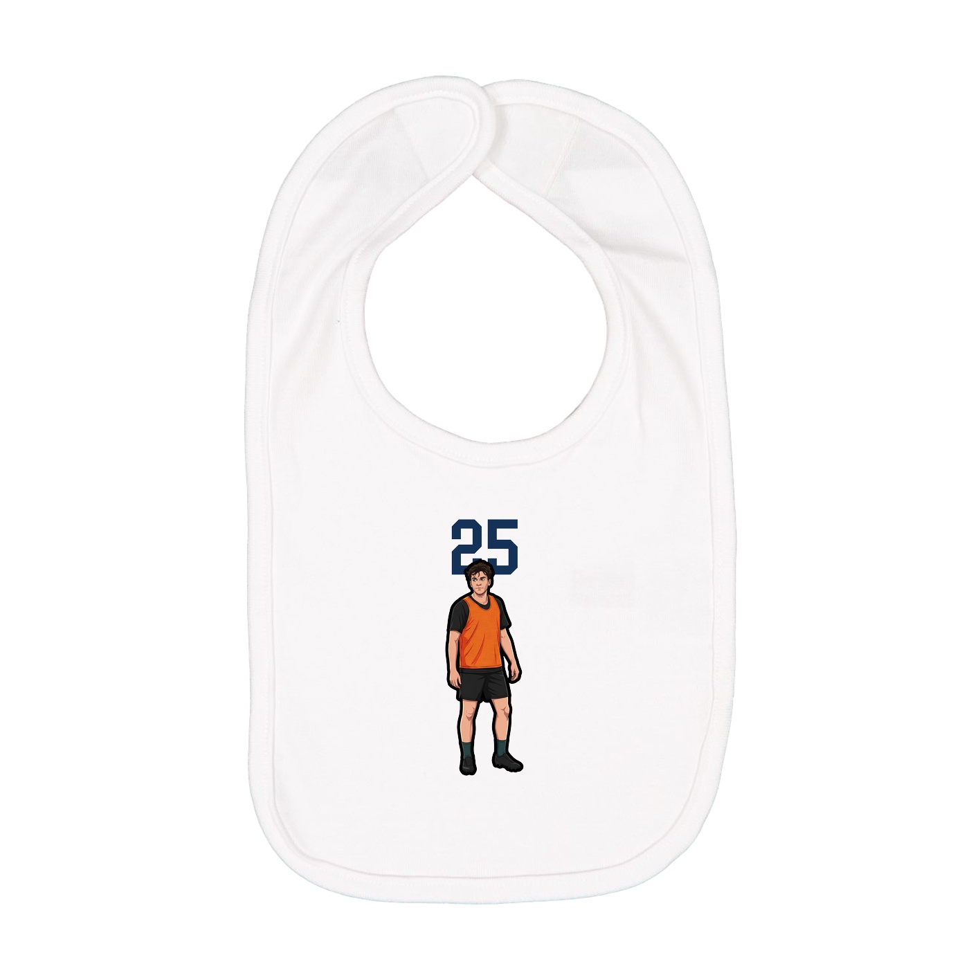 Infant Bib — Number Top in White