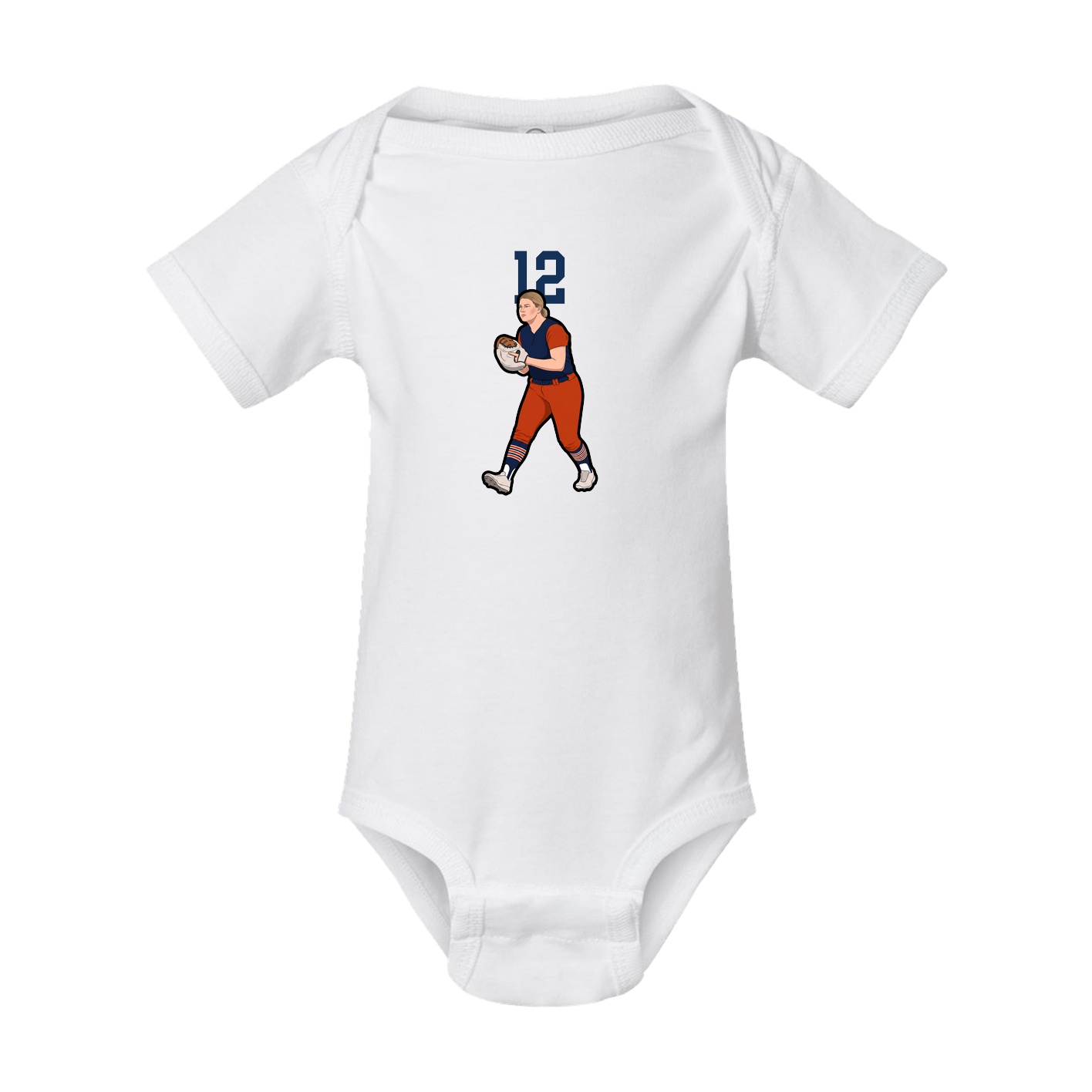 Baby Onesie — Number Top in White