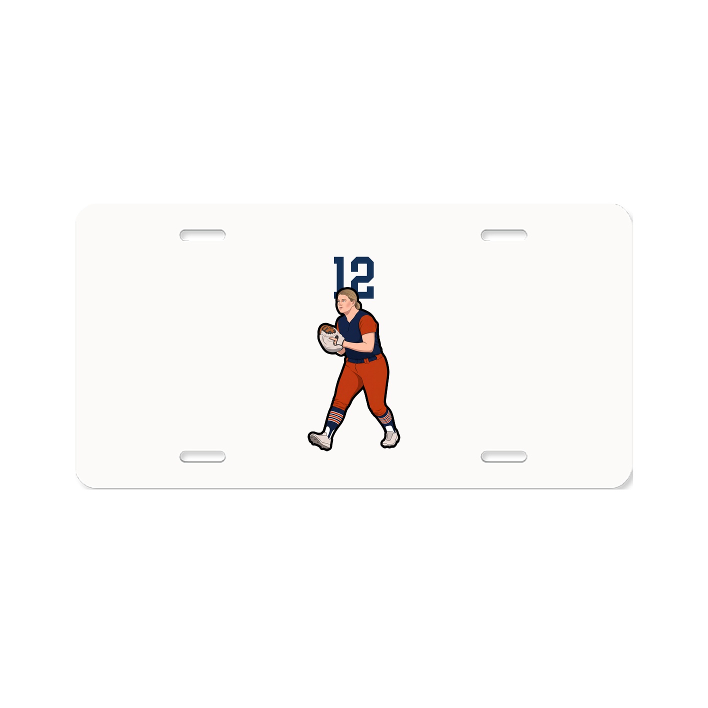 License Plate — Number Top in Classic