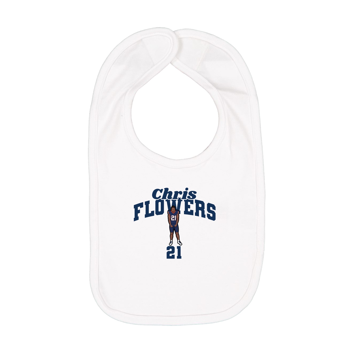 Infant Bib — Signature Arch in White