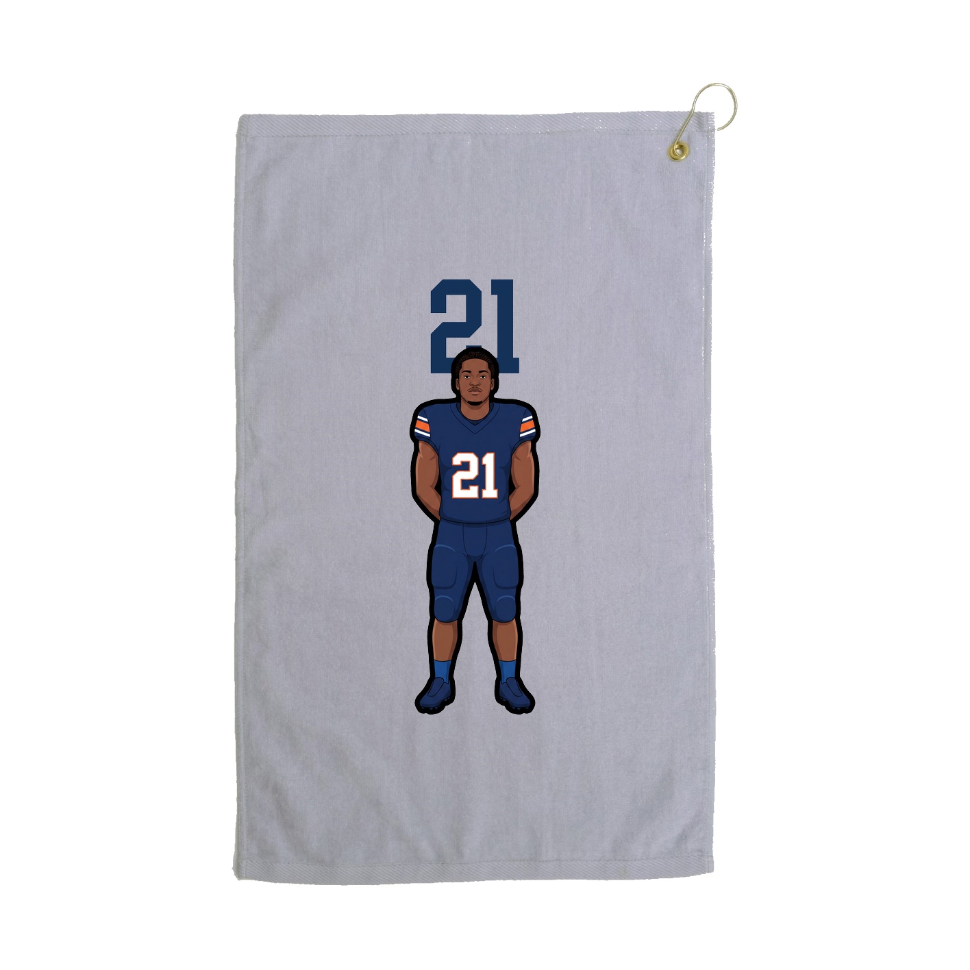 Golf Towel — Number Top in Grey