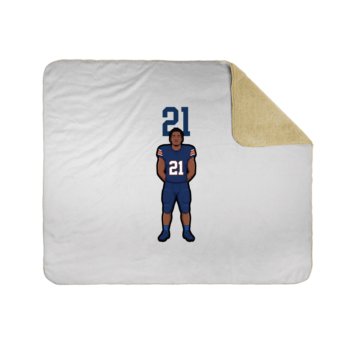 Throw Blanket — Number Top in White
