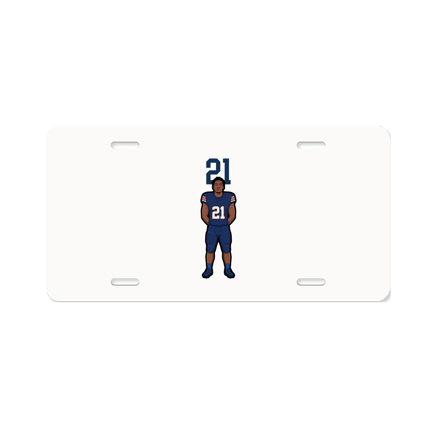 License Plate — Number Top in Classic