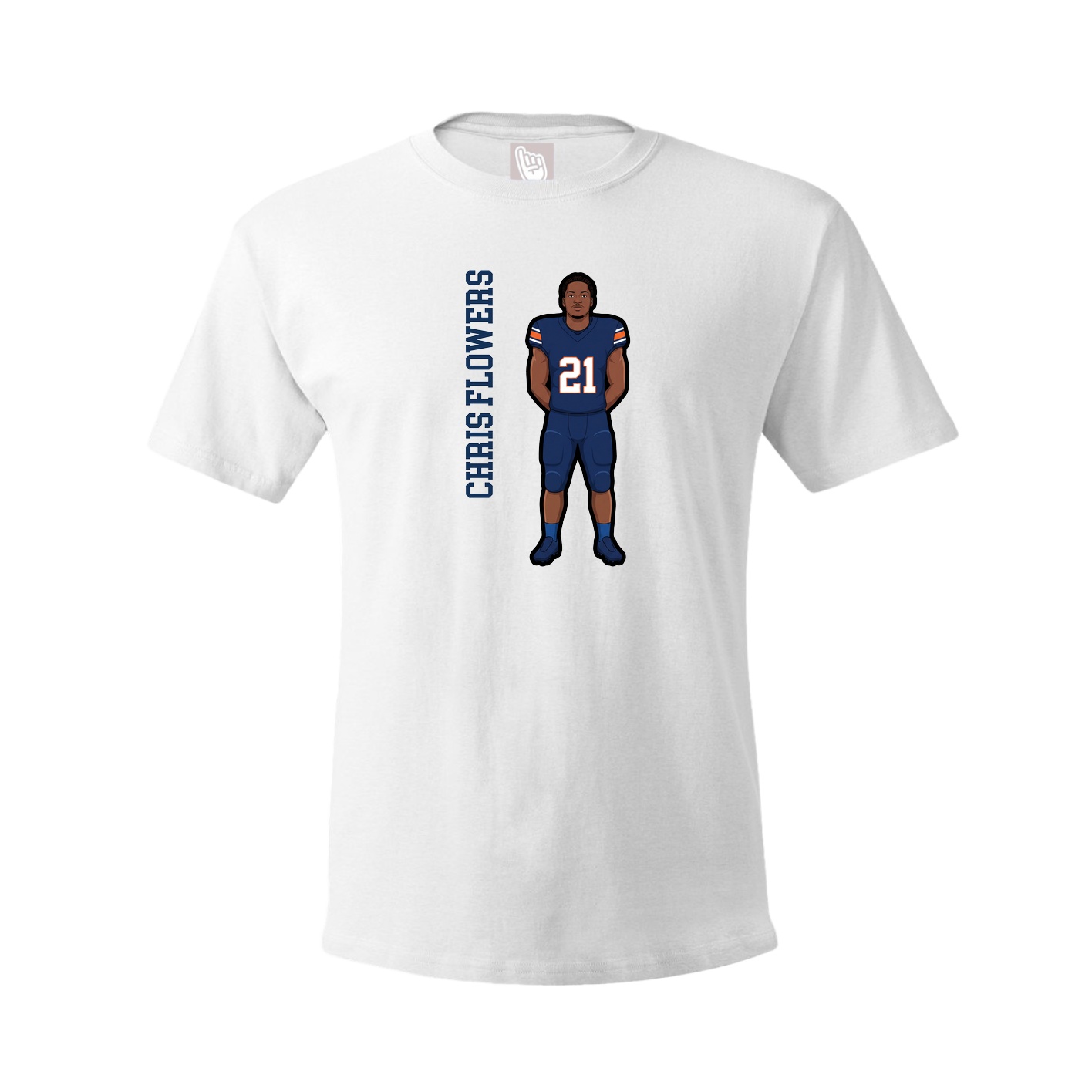 Youth Tee — Name Vertical in White