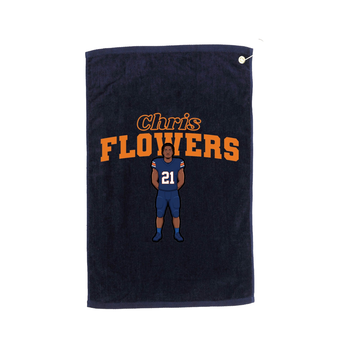 Golf Towel — Name Arch in Navy