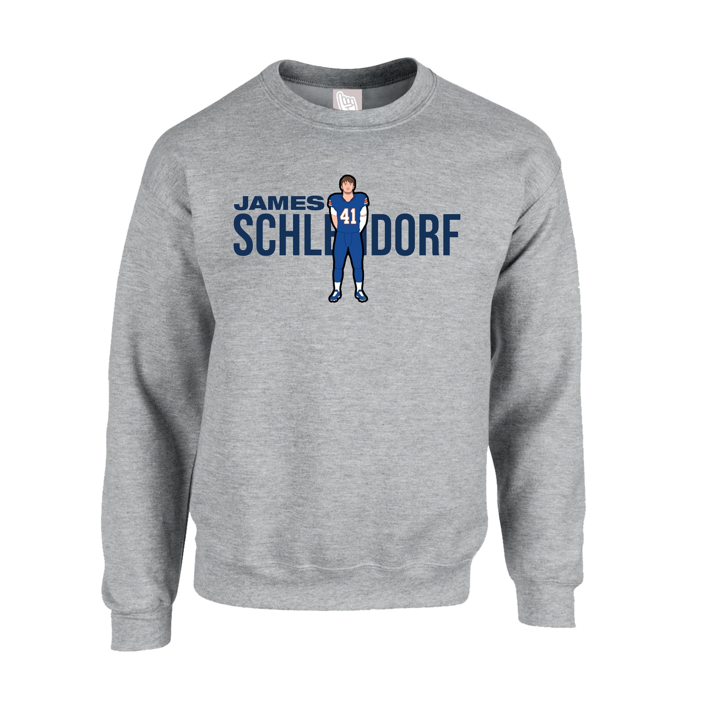 Fleece Crew — Player Name in Grey