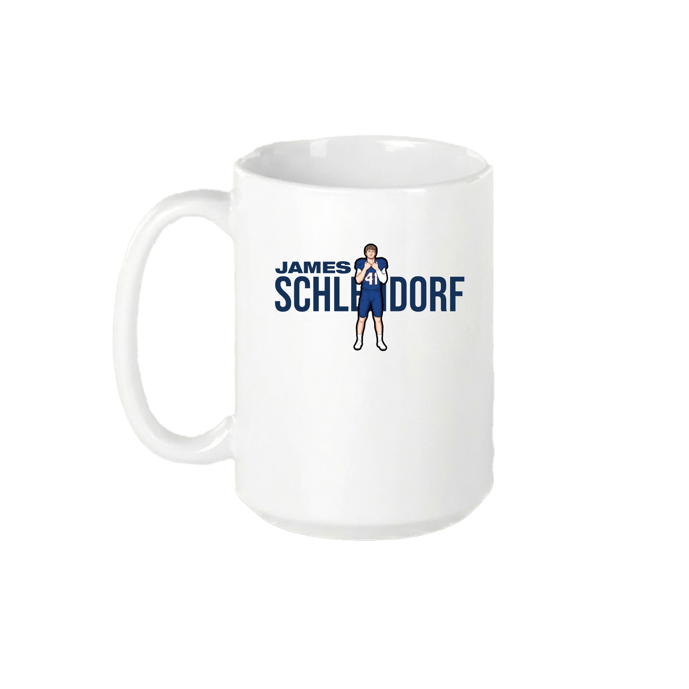 15oz Coffee Mug — Player Name in White