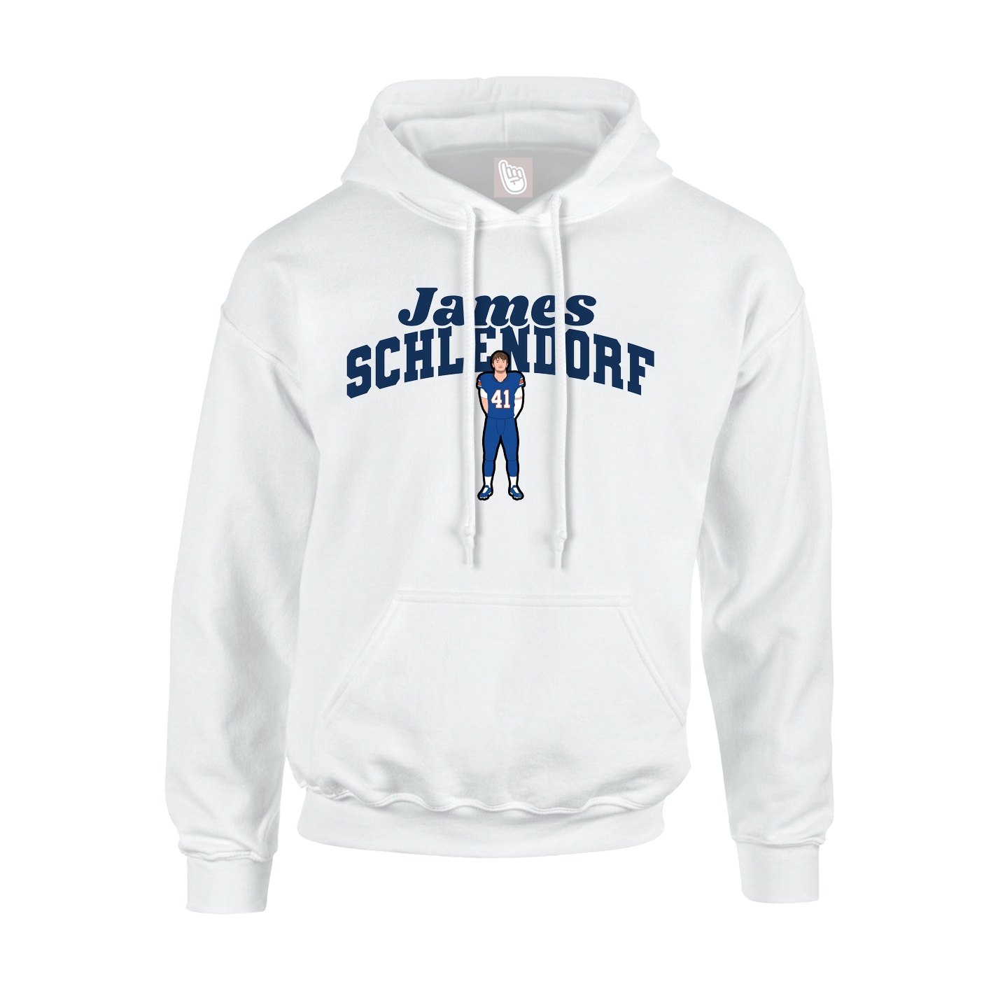 Youth Hoodie — Signature Arch in White