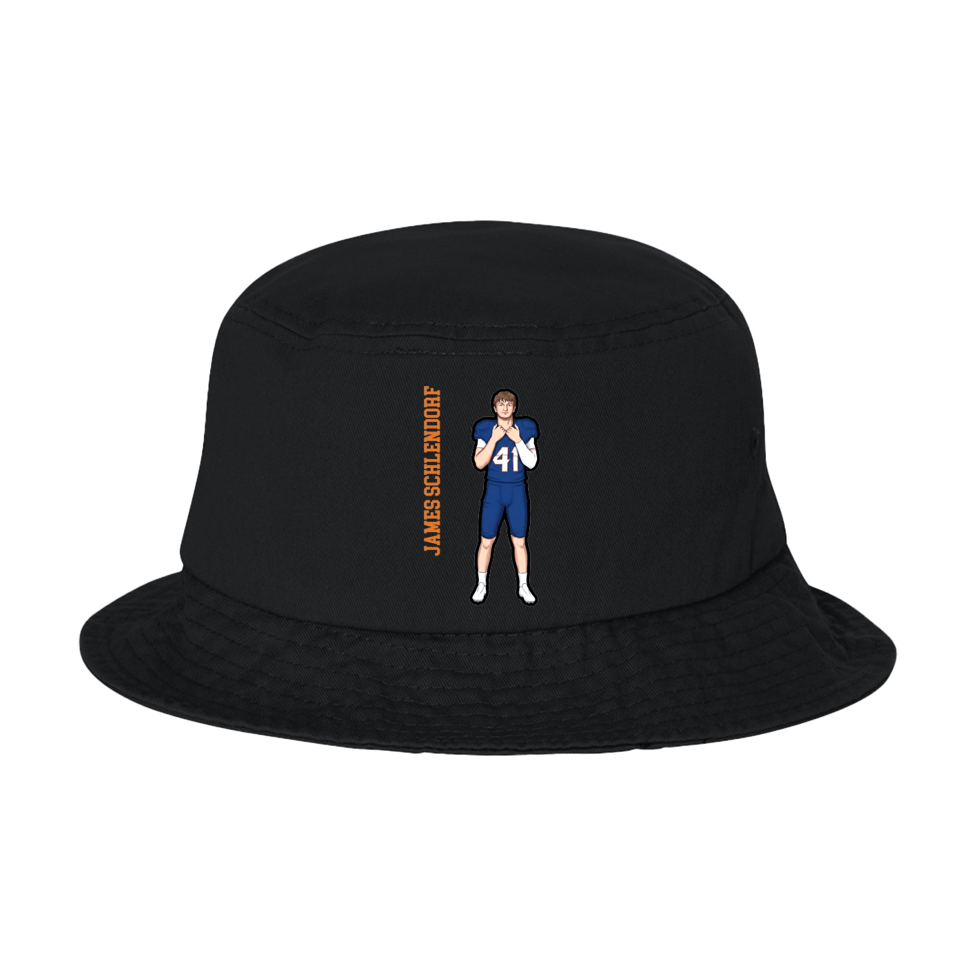 Bucket Cap — Name Vertical in Black