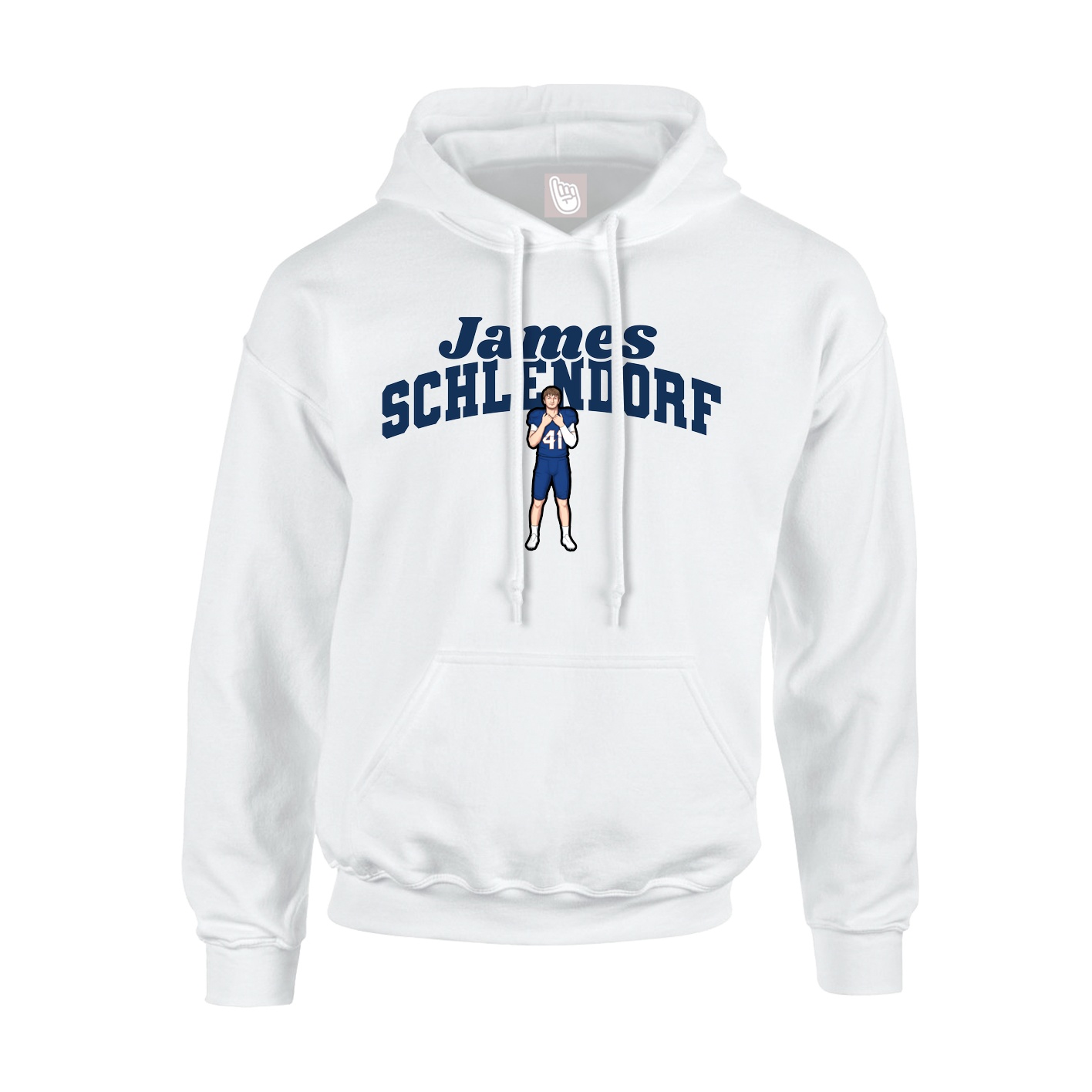 Hoodie — Signature Arch in White