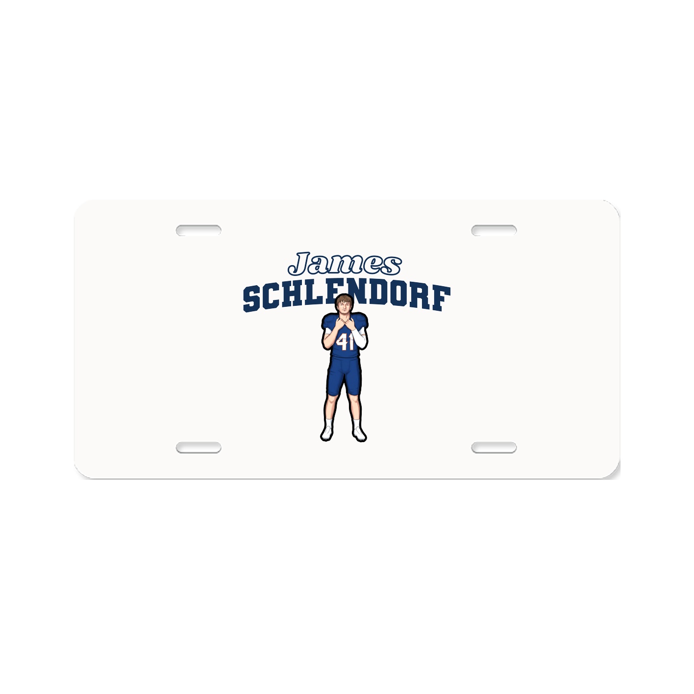 License Plate — Name Arch in Classic