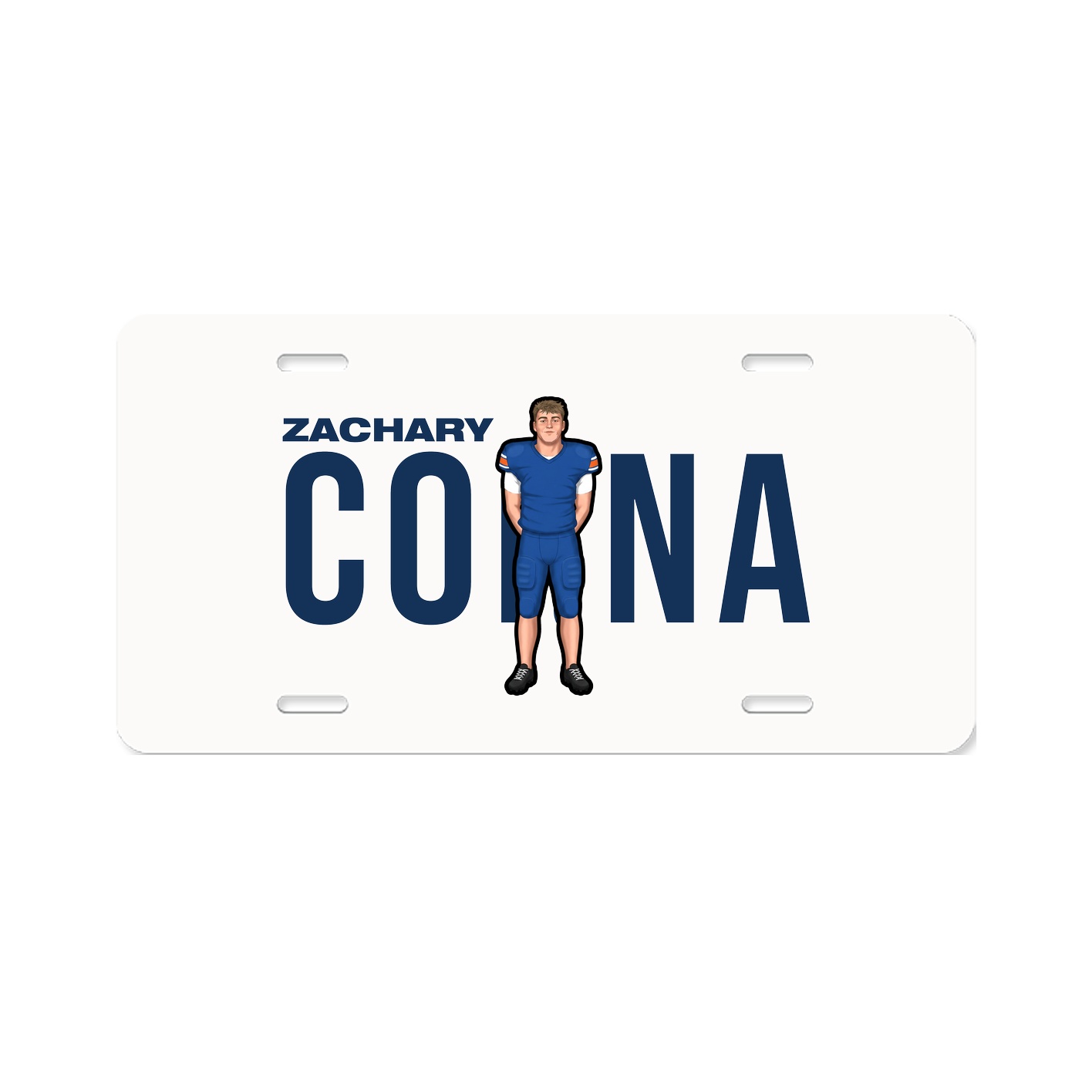 License Plate — Player Name in Classic