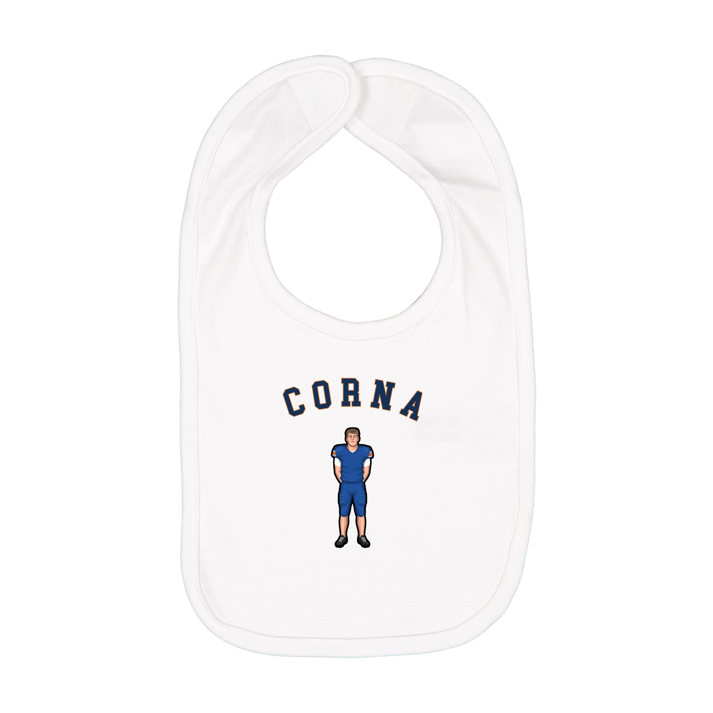 Infant Bib — Shirsey Arch in White