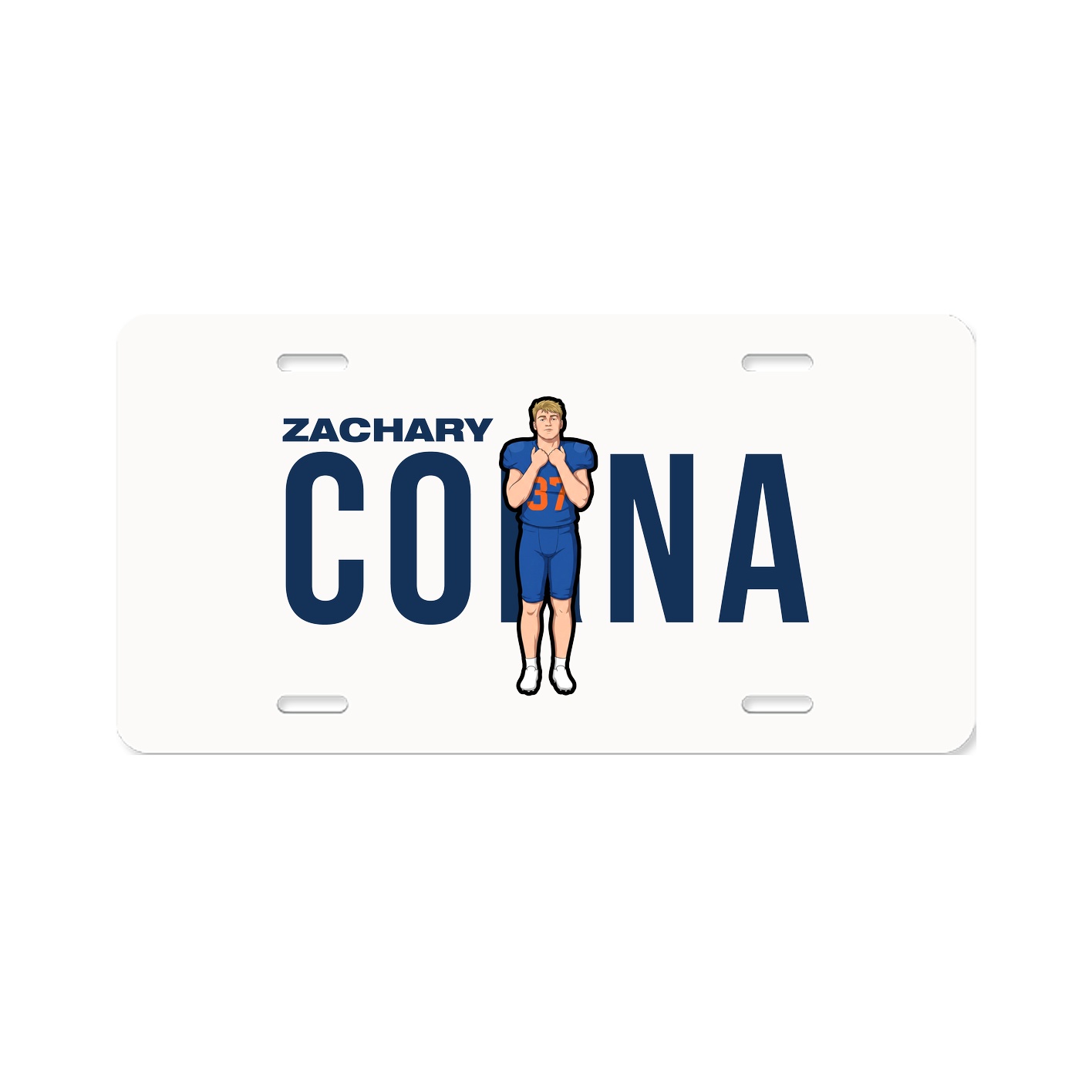 License Plate — Player Name in Classic