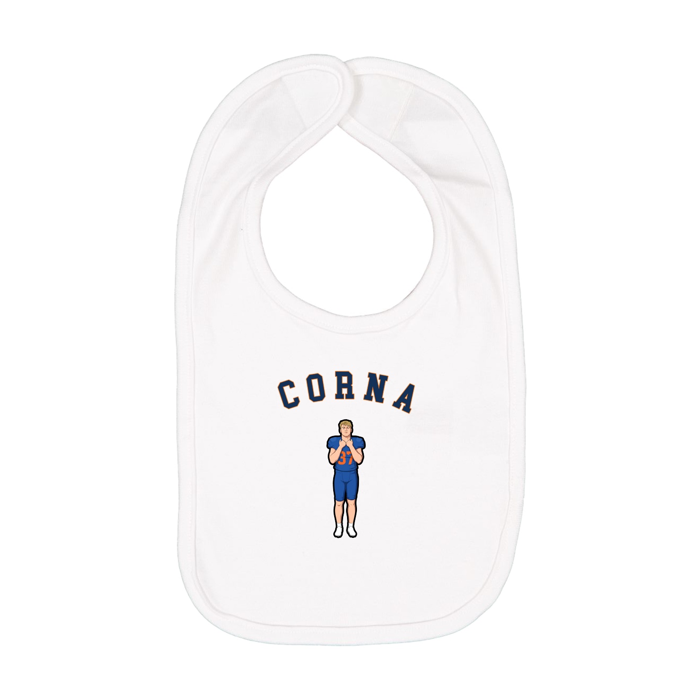 Infant Bib — Shirsey Arch in White