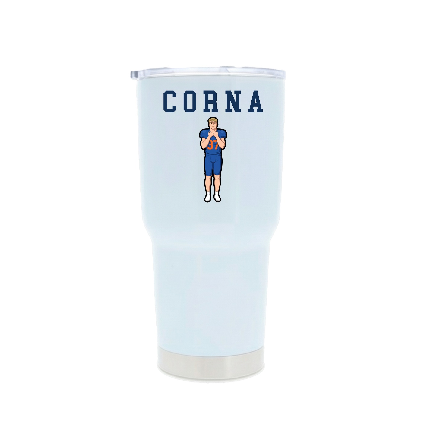30oz Stainless Steel Tumbler — Shirsey in White