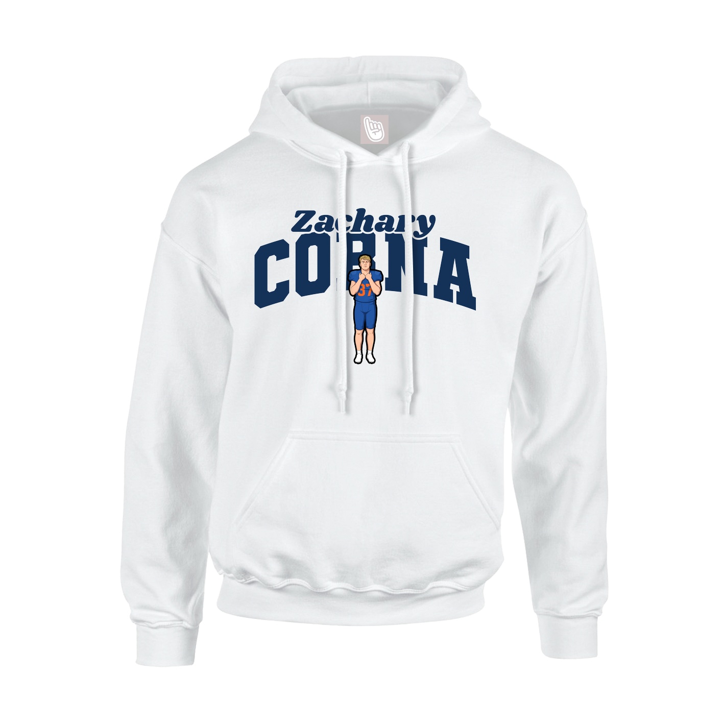Hoodie — Signature Arch in White