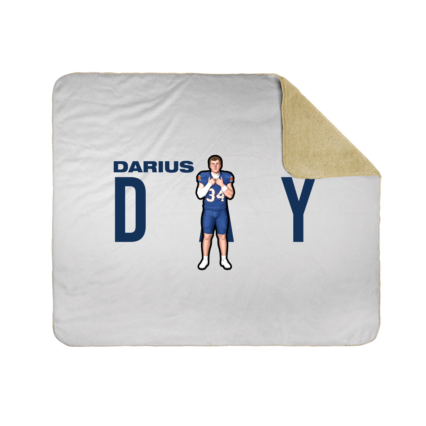 Throw Blanket — Player Name in White