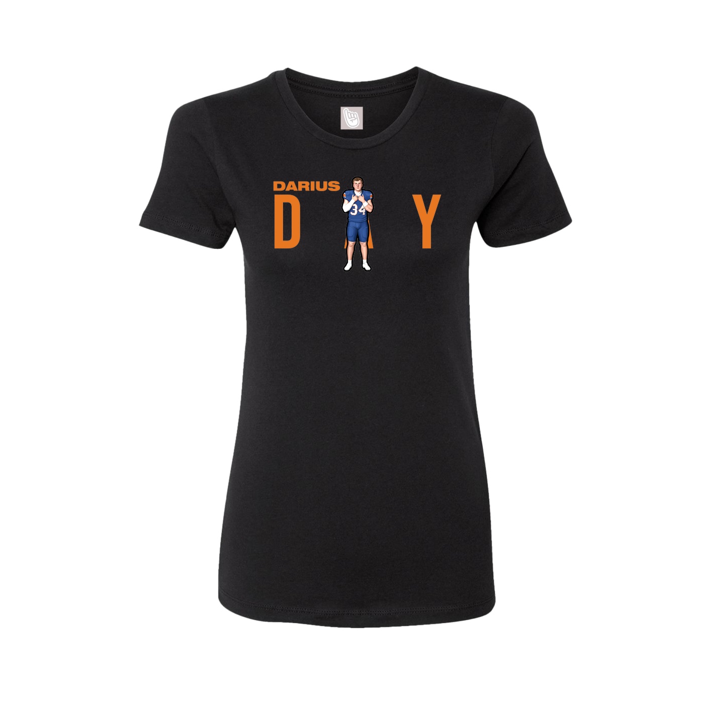 Fitted Women's Tee — Player Name in Black