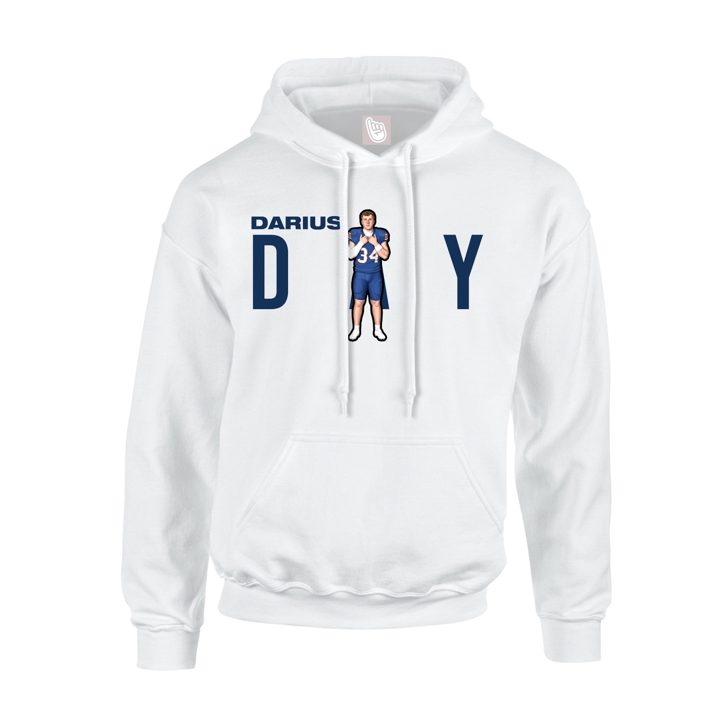 Hoodie — Player Name in White