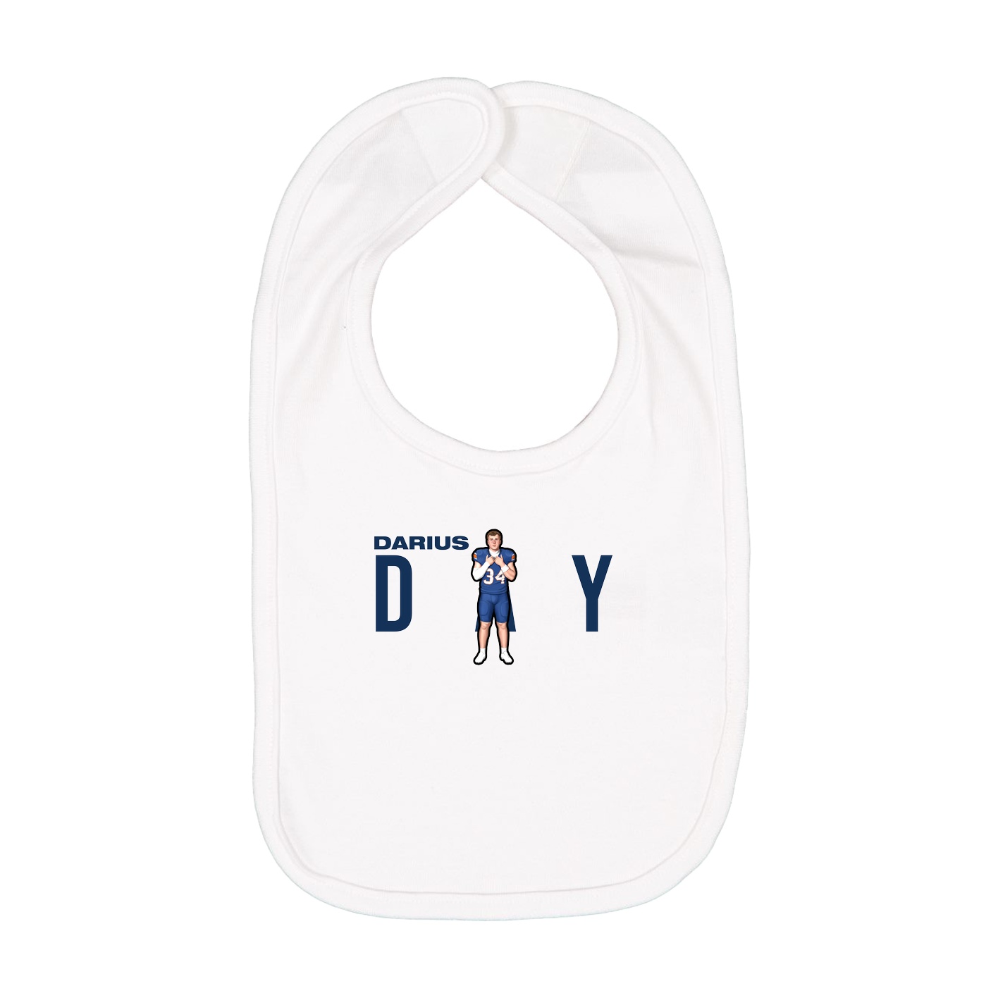 Infant Bib — Player Name in White
