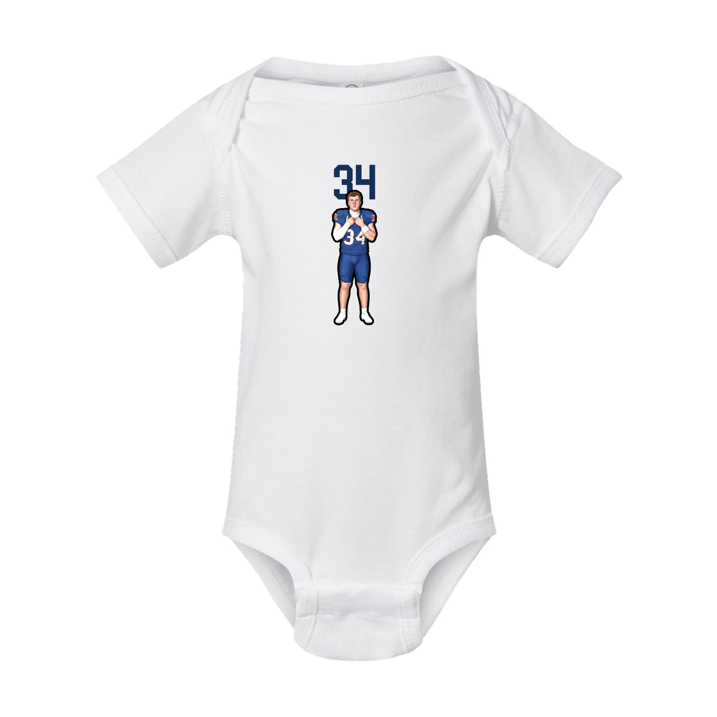 Baby Onesie — Number Top in White