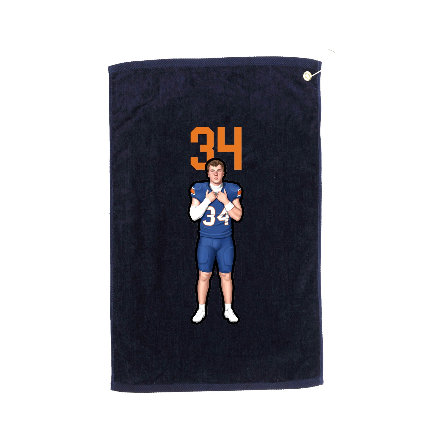 Golf Towel — Number Top in Navy