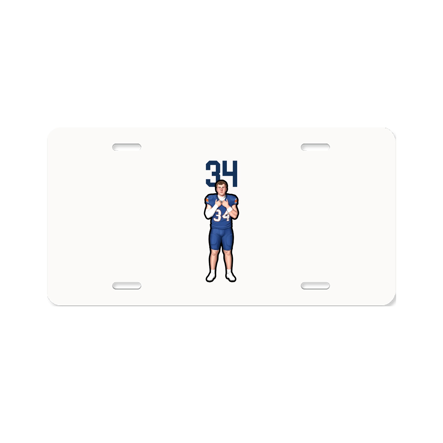 License Plate — Number Top in Classic