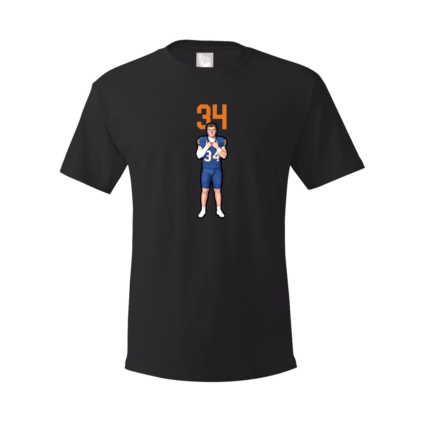 Youth Tee — Number Top in Black