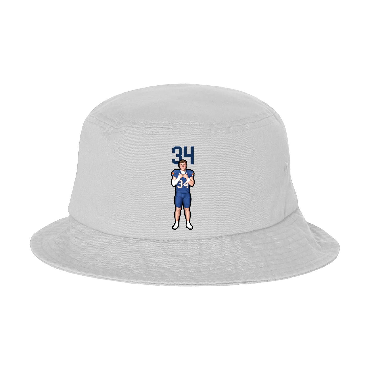 Bucket Cap — Number Top in White