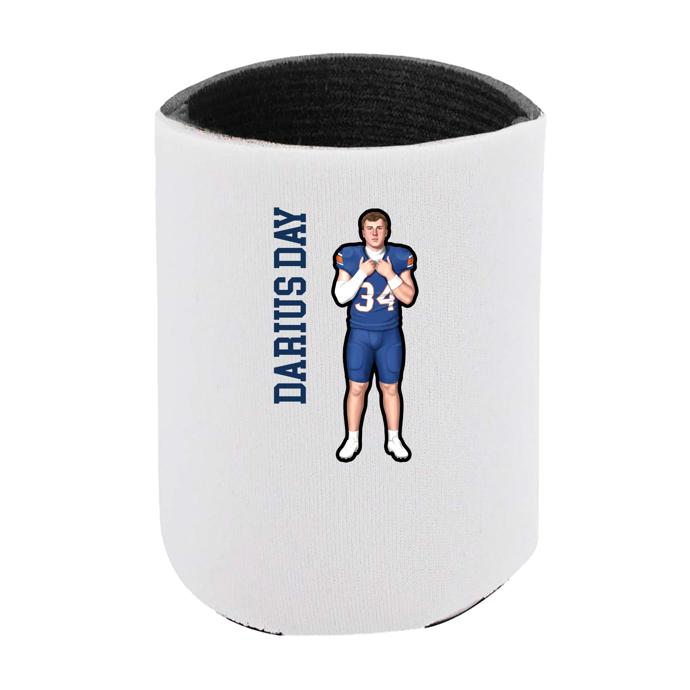Can Holder — Name Vertical in White