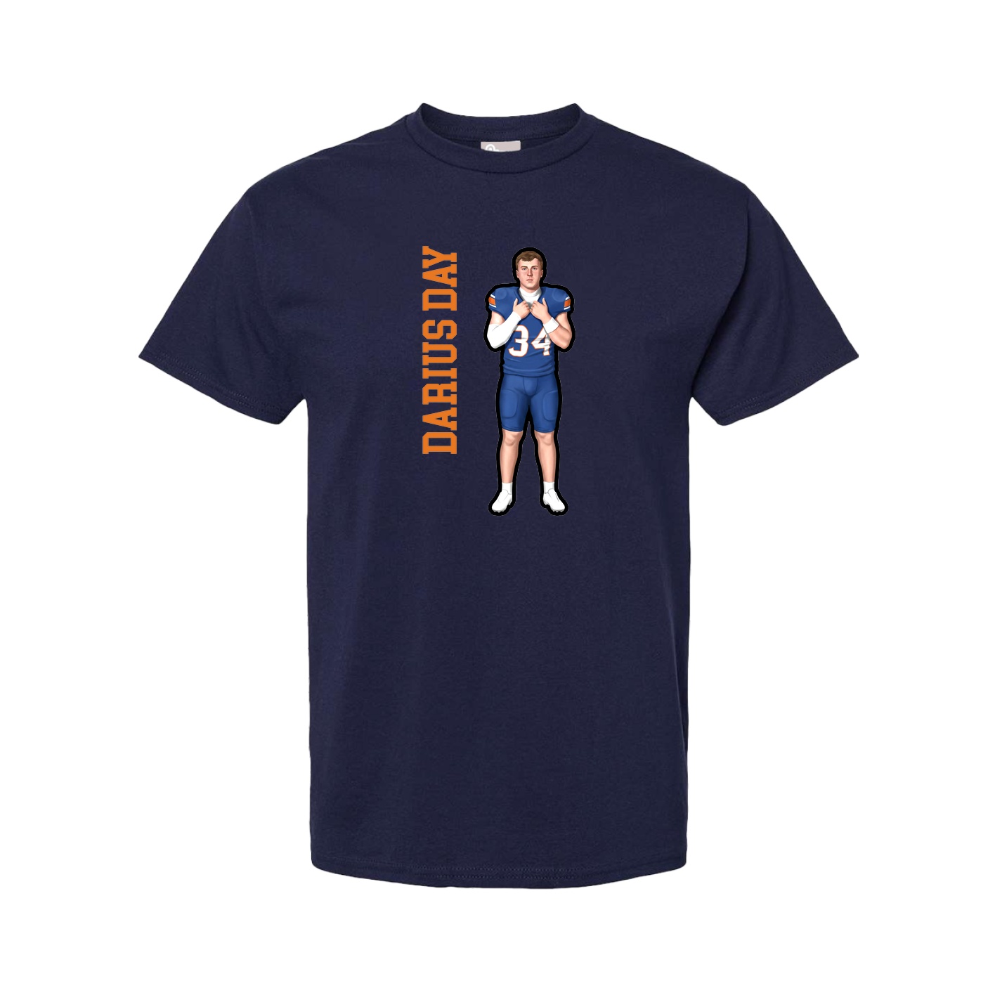 Youth Tee — Name Vertical in Navy