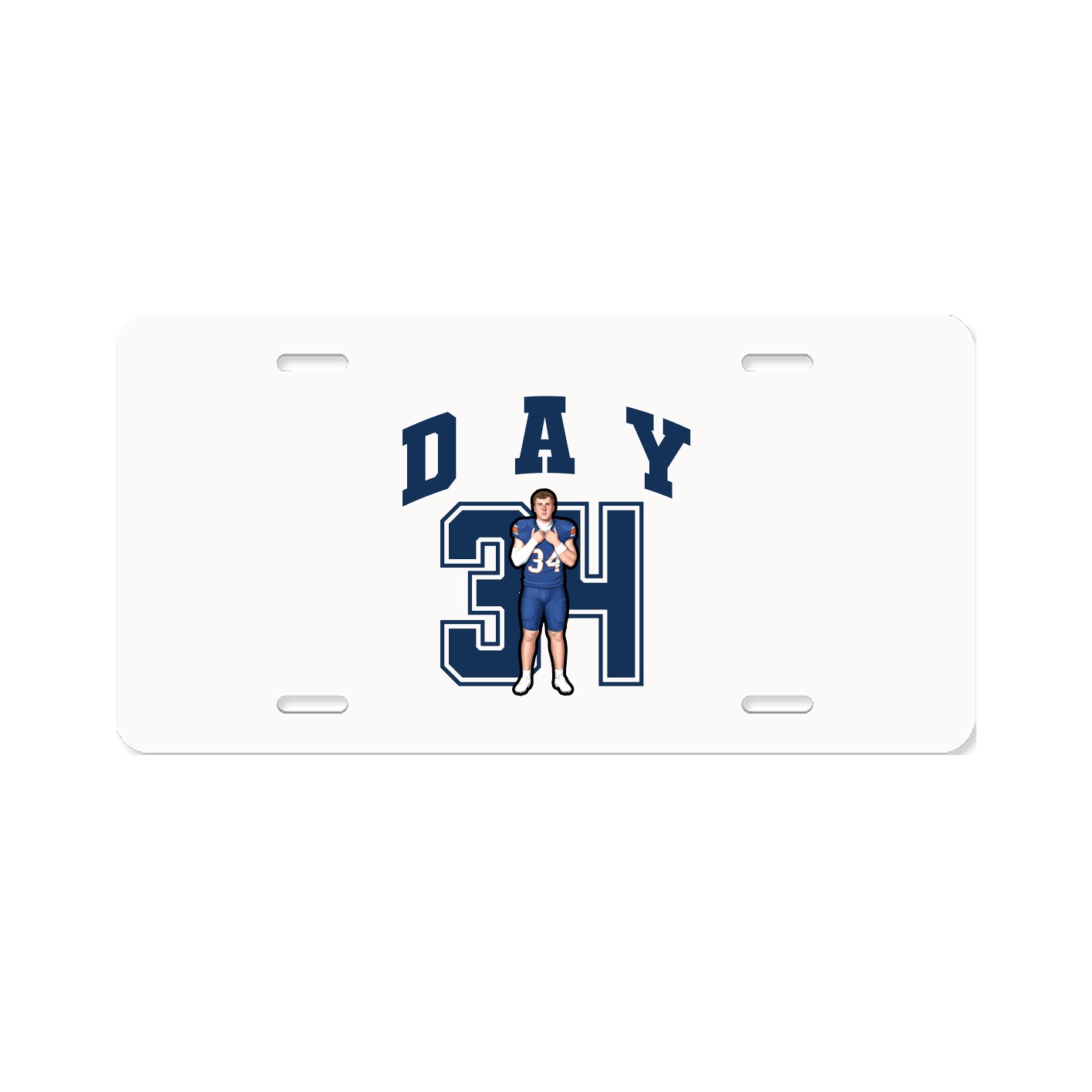 License Plate — Number in Classic