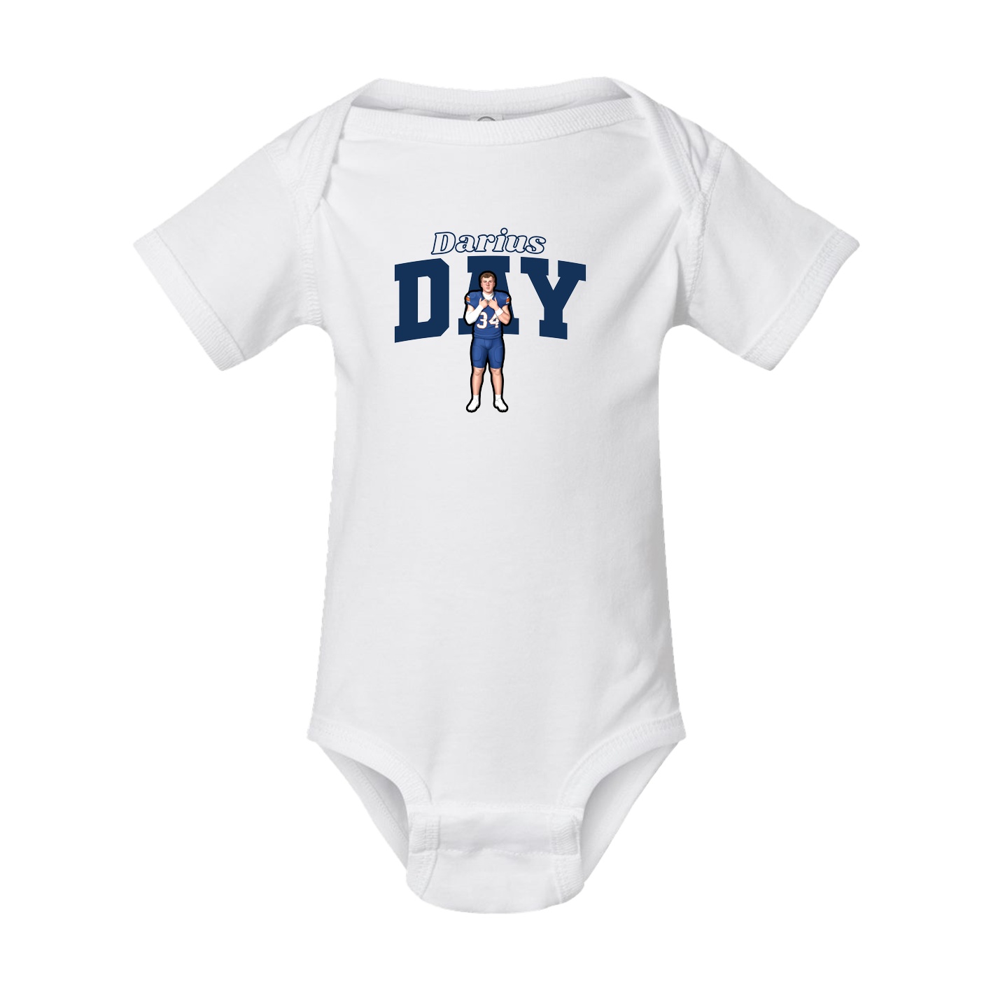 Baby Onesie — Name Arch in White