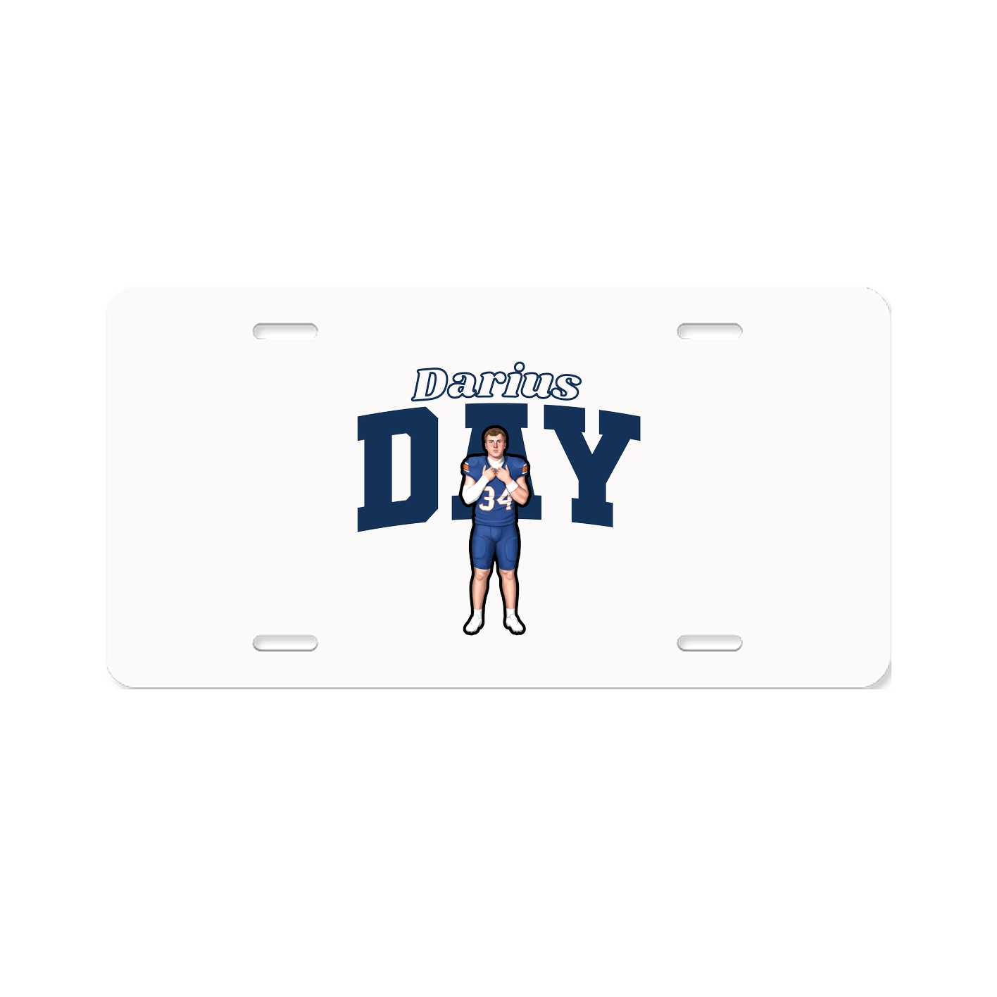 License Plate — Name Arch in Classic