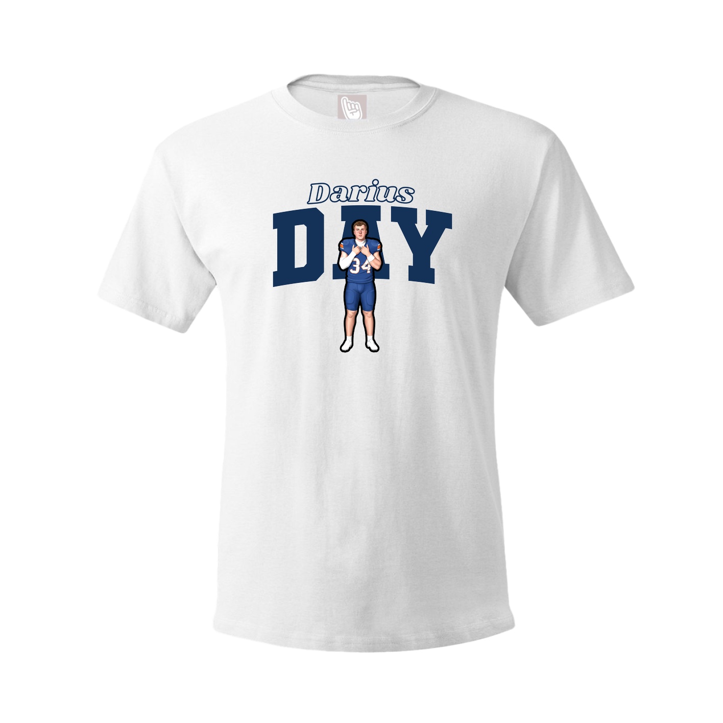 Youth Tee — Name Arch in White