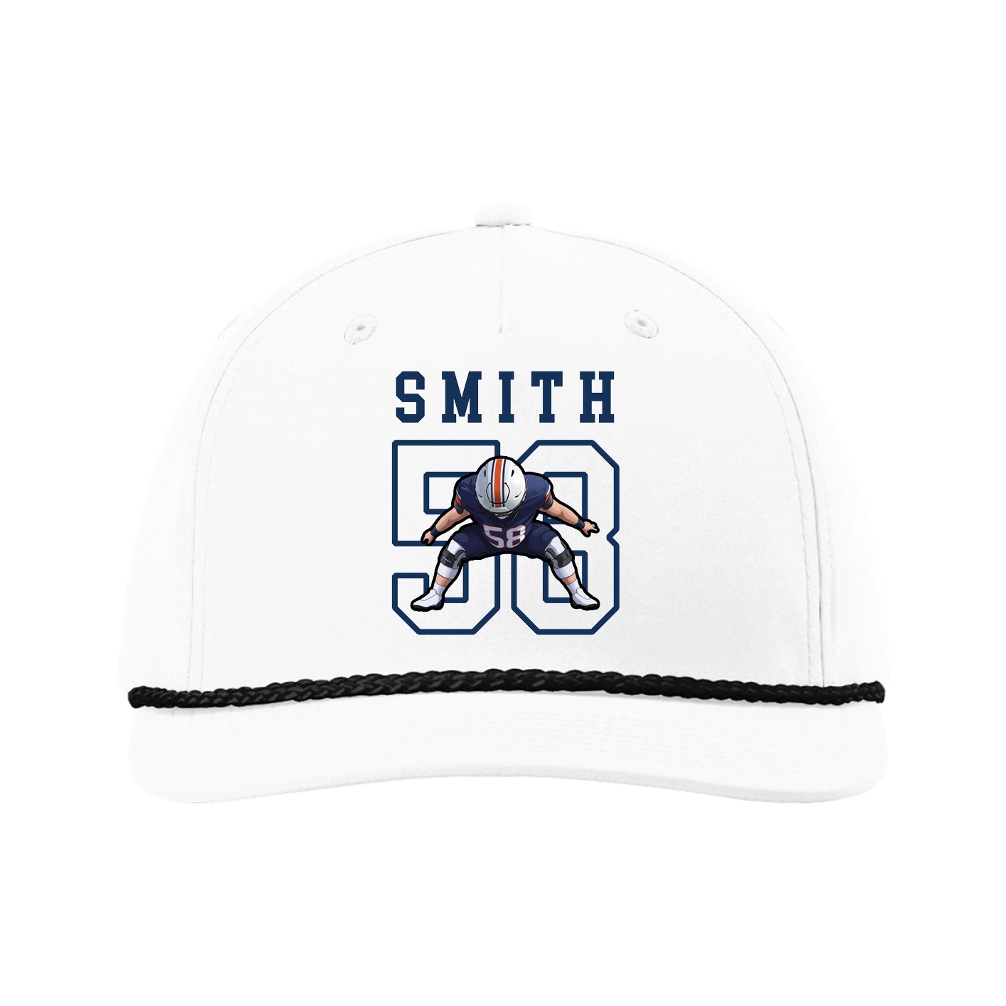 Five-Panel Classic Rope Cap — Shirsey in White
