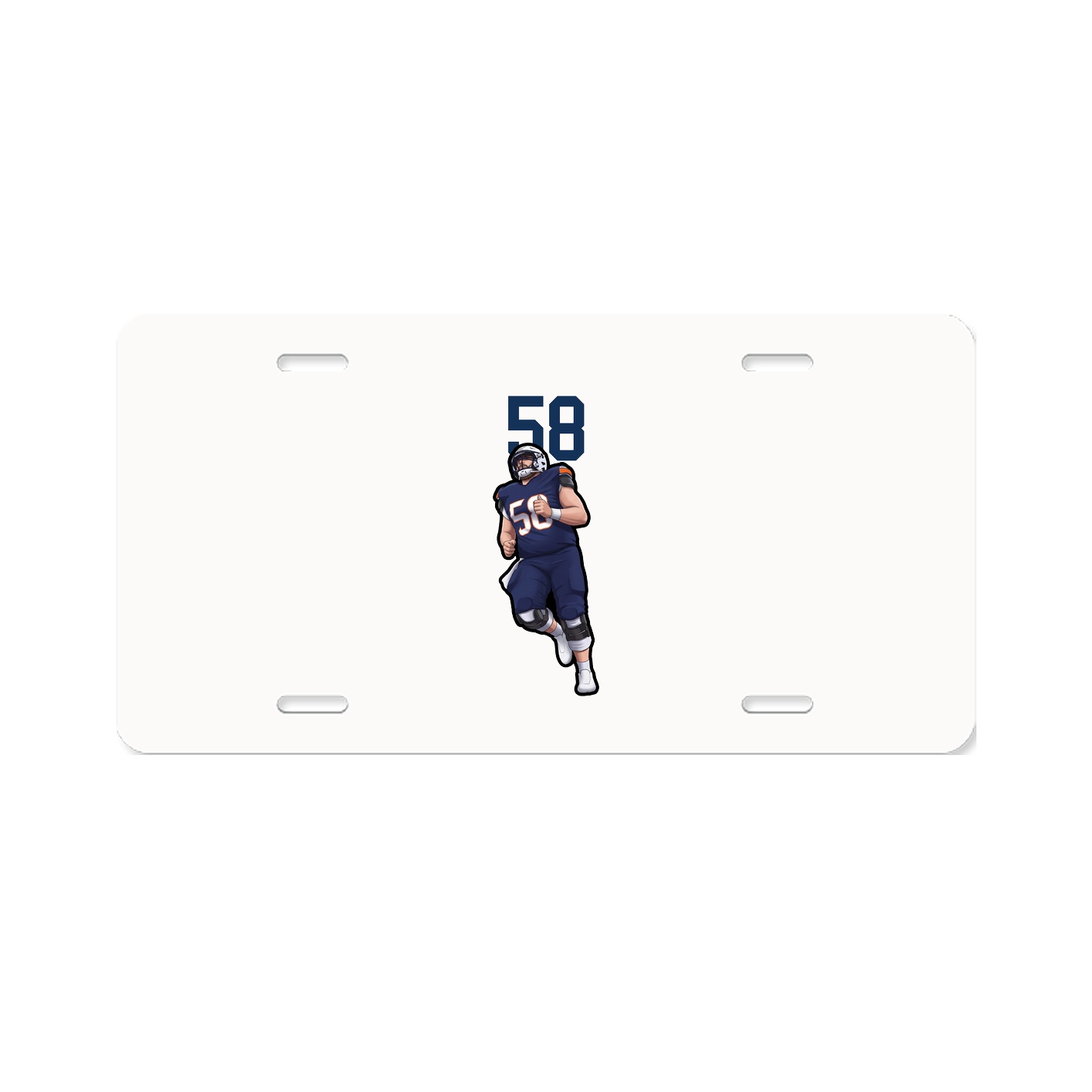 License Plate — Number Top in Classic