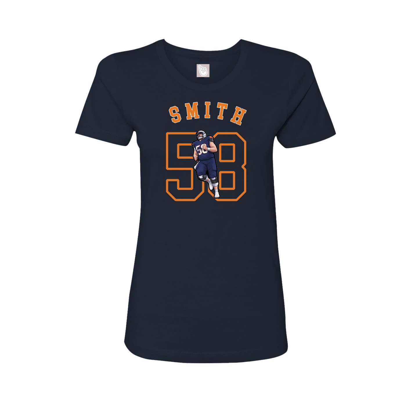 Fitted Women's Tee — Shirsey Arch in Navy