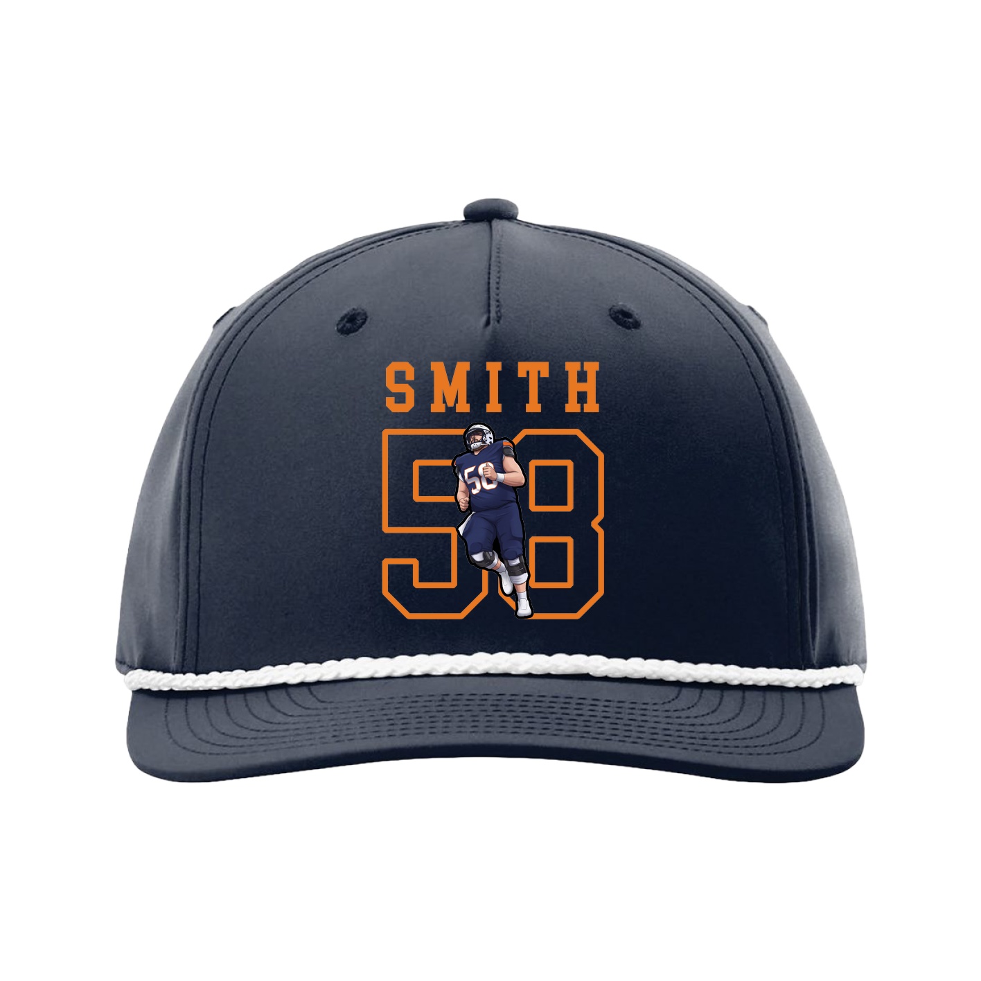 Five-Panel Classic Rope Cap — Shirsey in Navy