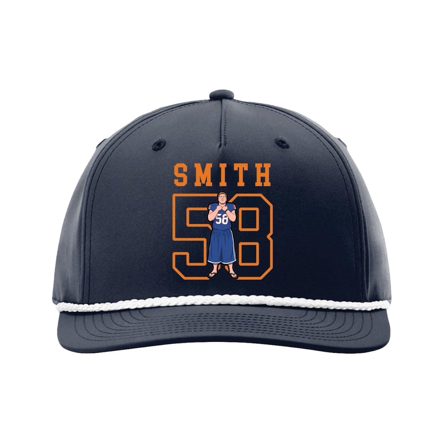 Five-Panel Classic Rope Cap — Shirsey in Navy