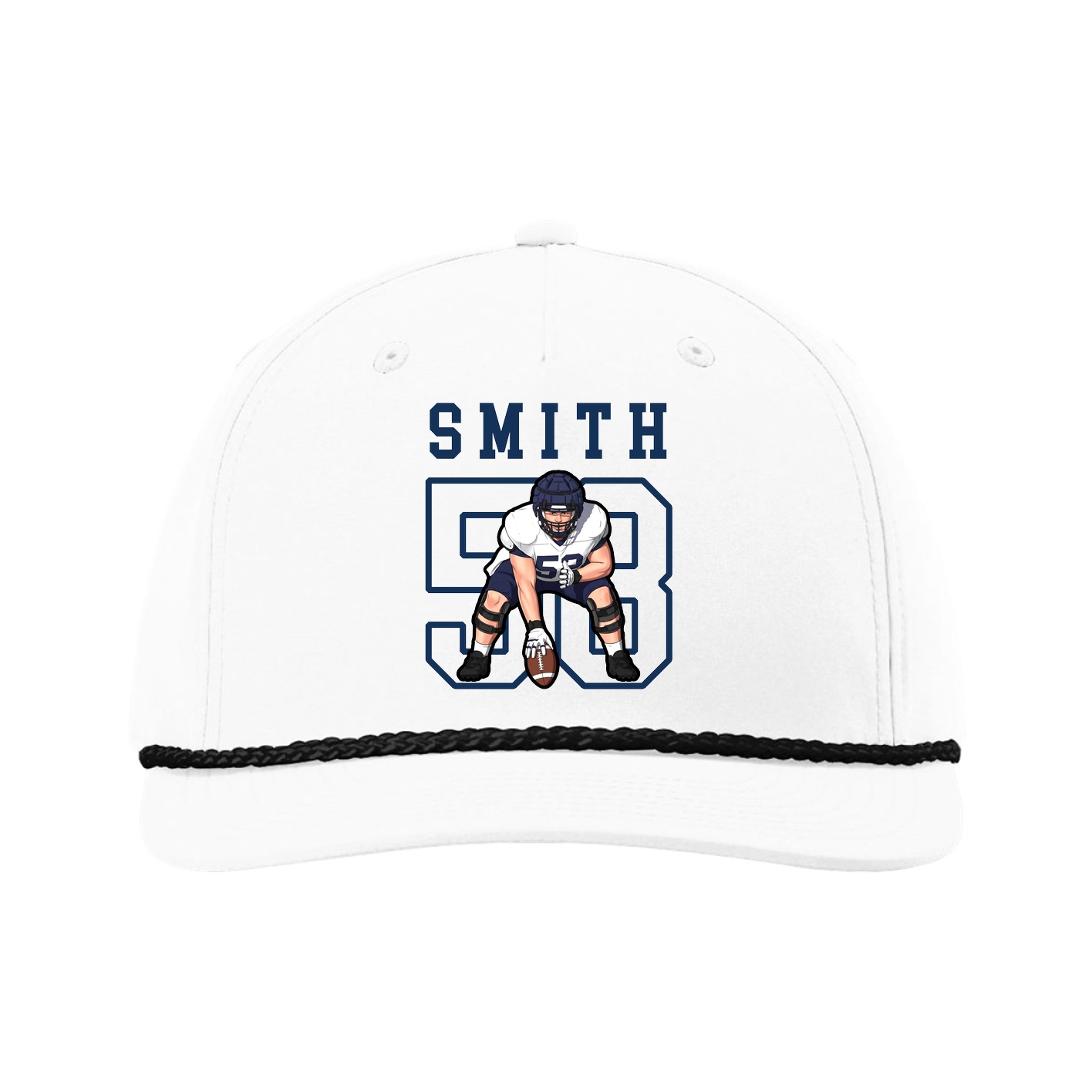 Five-Panel Classic Rope Cap — Shirsey in White