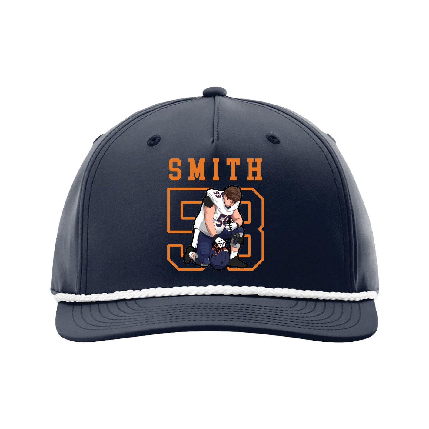 Five-Panel Classic Rope Cap — Shirsey in Navy