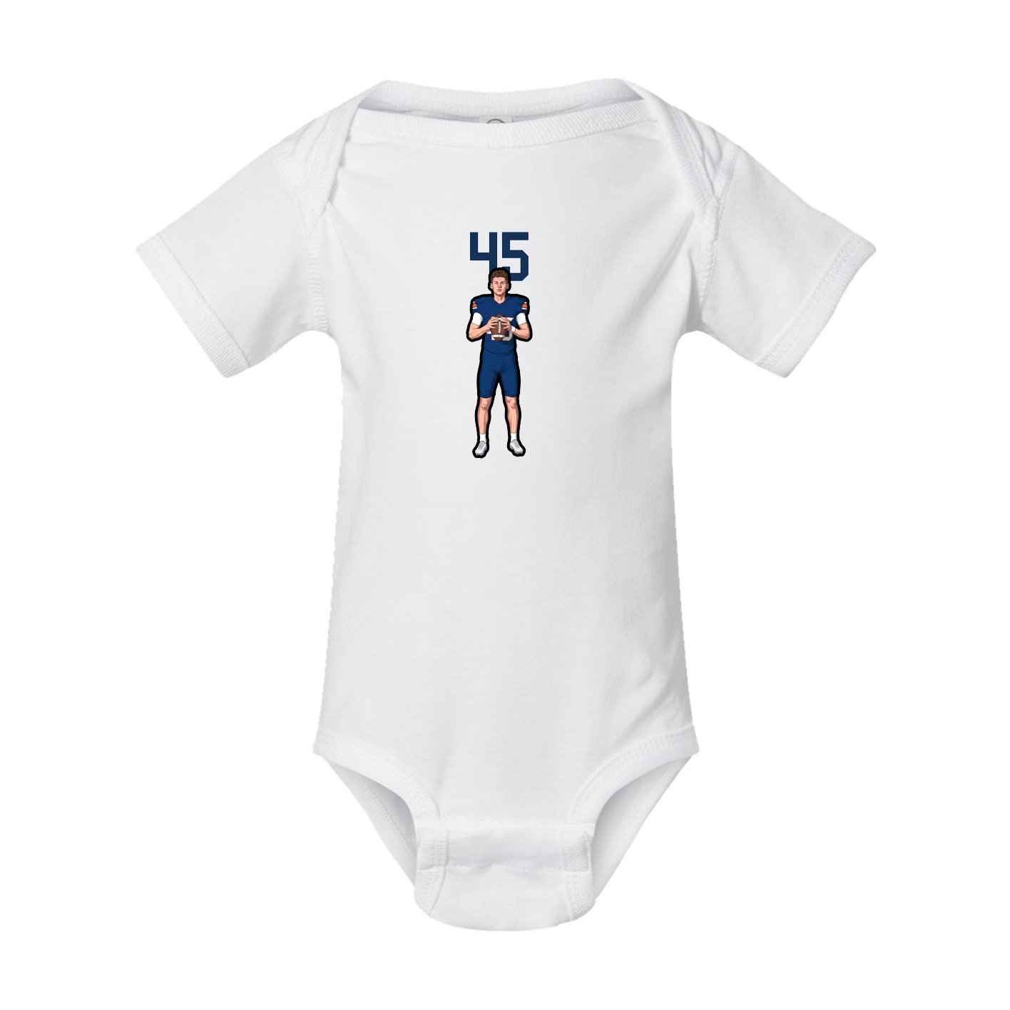 Baby Onesie — Number Top in White