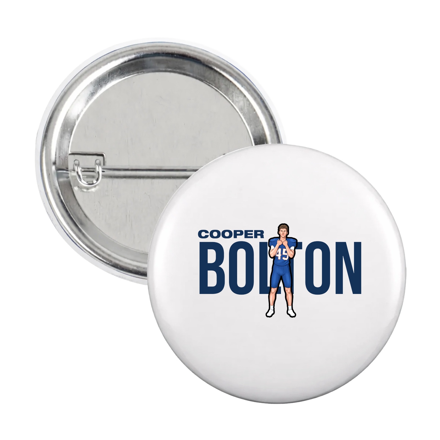 Game Day Button — Player Name in White