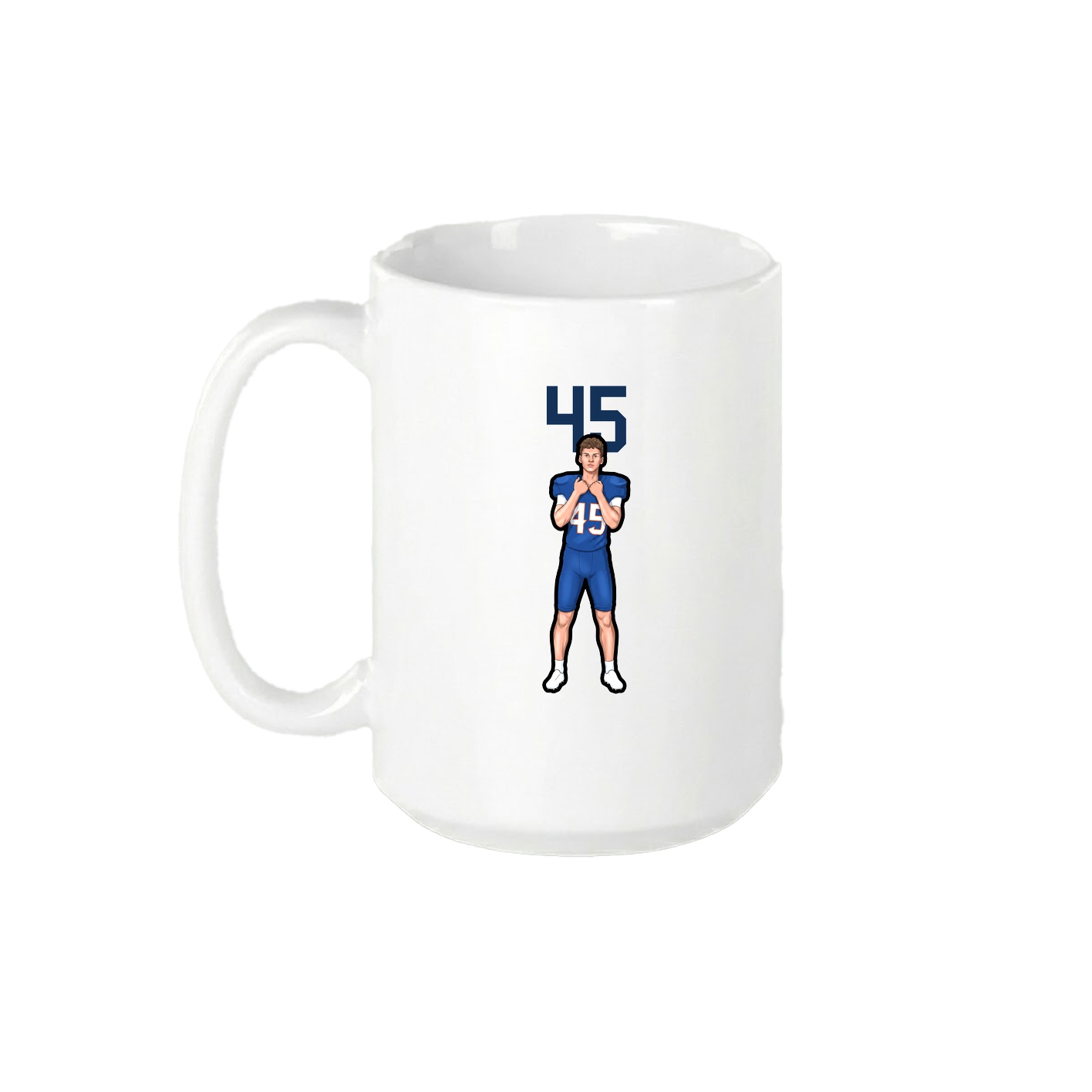 15oz Coffee Mug — Number Top in White