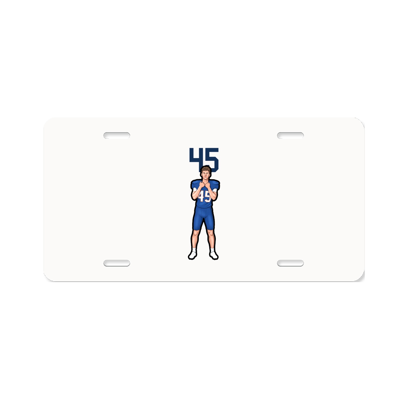 License Plate — Number Top in Classic