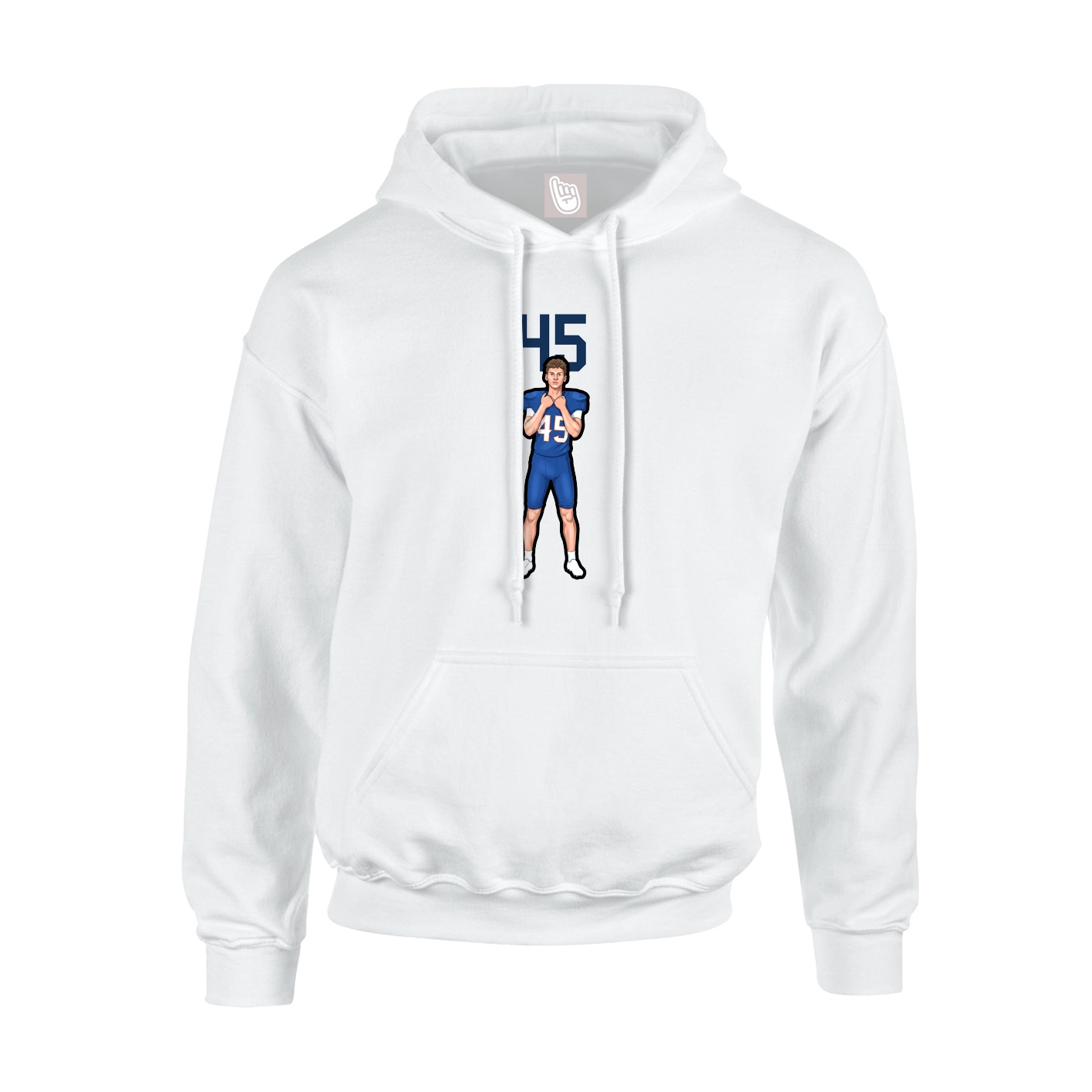 Hoodie — Number Top in White